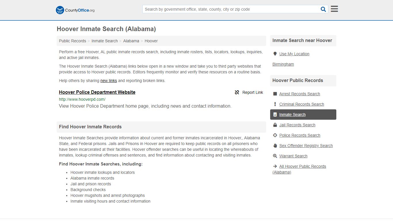 Inmate Search - Hoover, AL (Inmate Rosters & Locators)